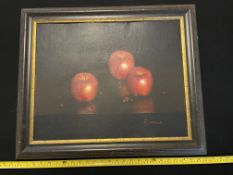 K Mason Original Oil on canvas, Apples