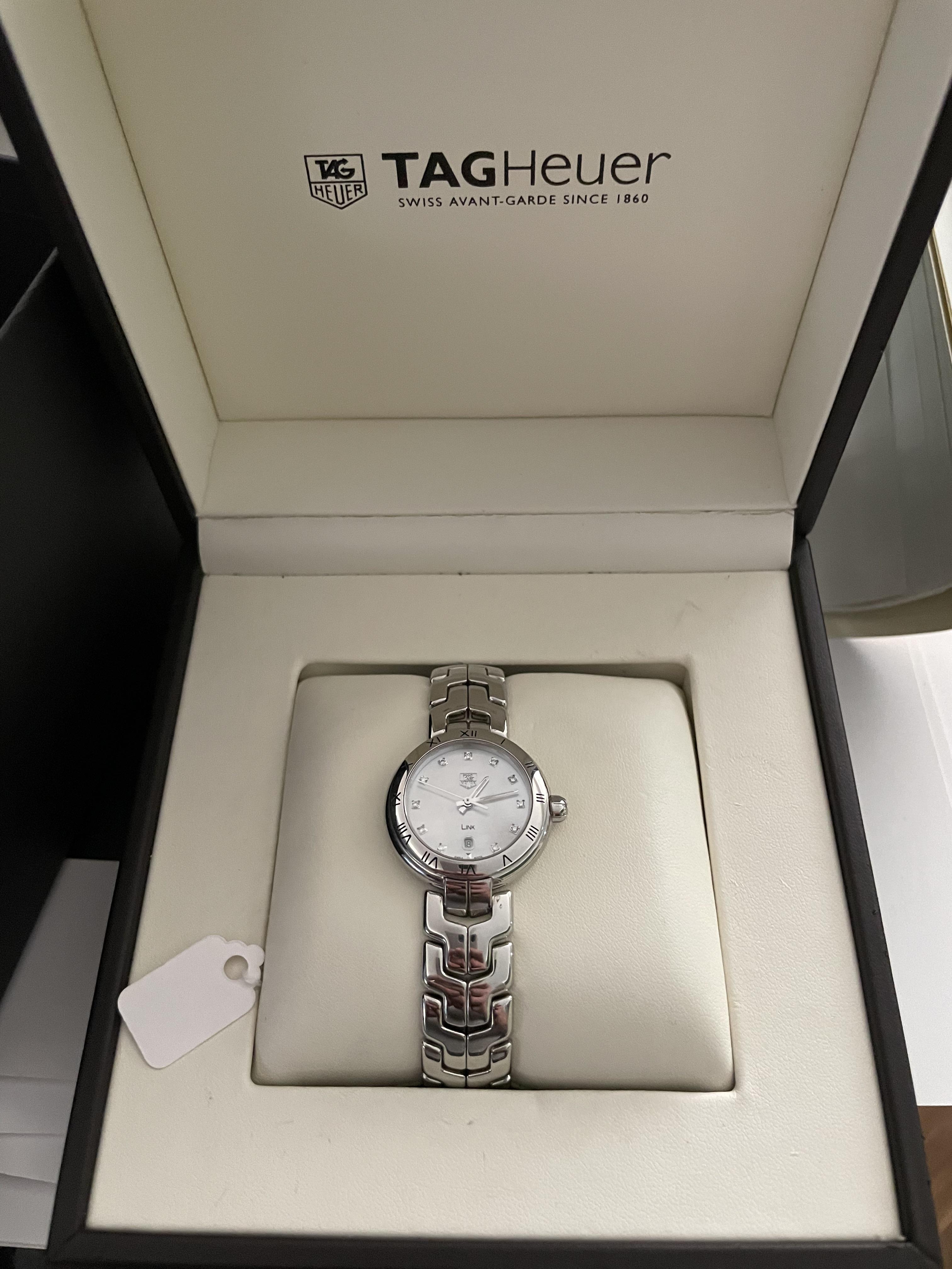 Ladies Tag Heuer Diamond and Mother of Pearl Watch - Image 8 of 11