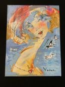 Oksana Veber Original Oil On Canvas 'Sea Heart Necklace'