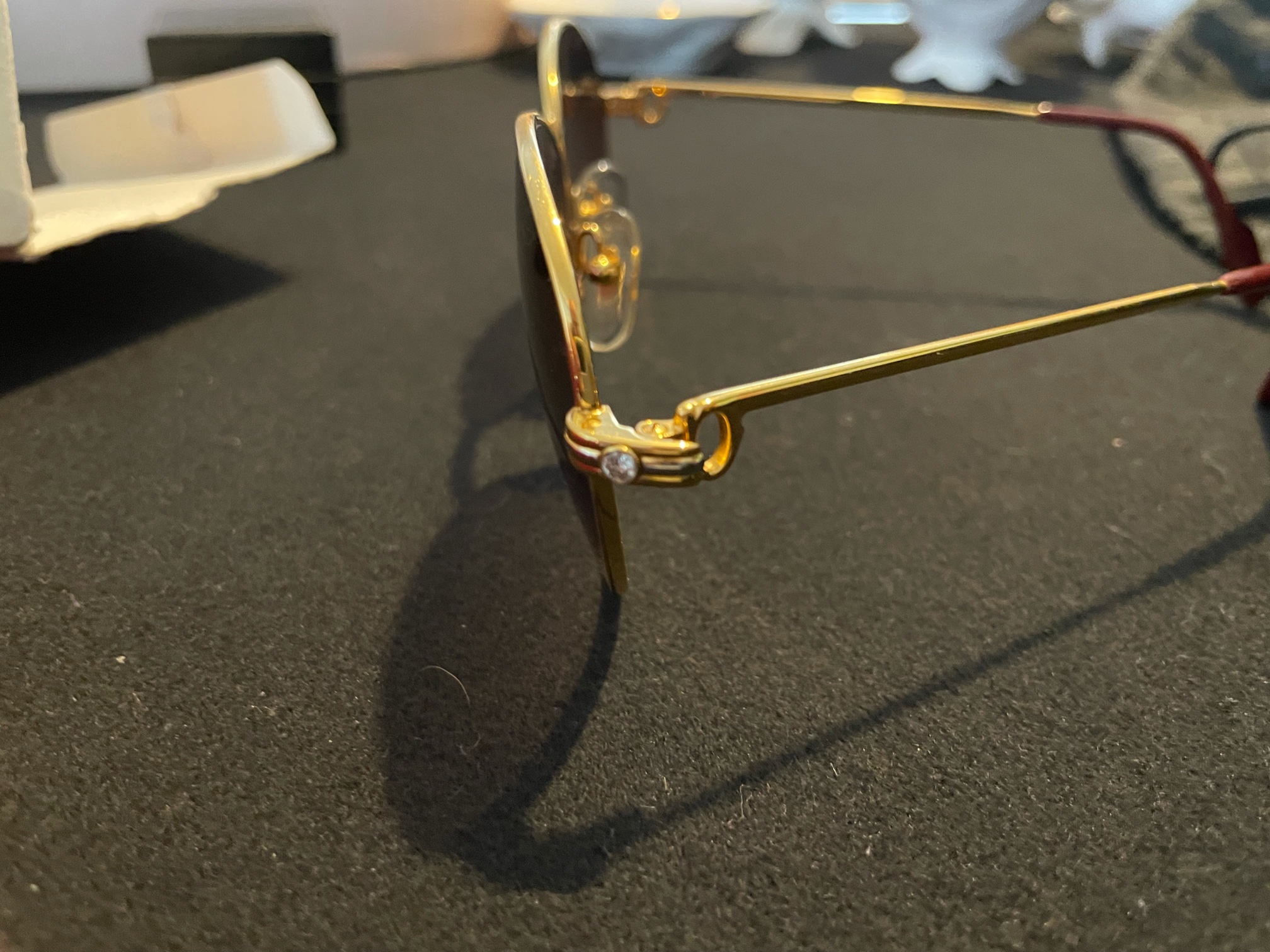 Vintage Must De Cartier Gold and Diamond Sunglasses - Image 5 of 10