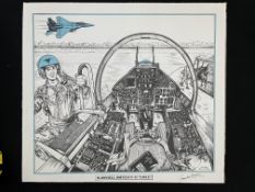 Jean Luc Beghin signed print McDonnell Douglas F-15 "Eagle"