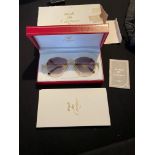 Vintage Must De Cartier Gold and Diamond Sunglasses