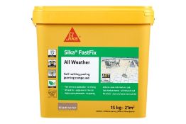 2 x 14 kg Sika Fast Fix All Weather Self Setting Jointing Compound DARK BUFF