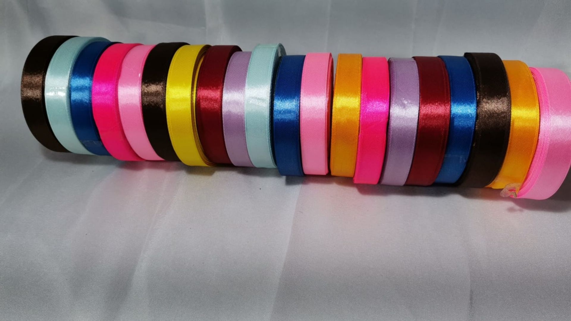 20 Rolls of 15mm Wide x 25 Yards of Smooth Satin Ribbon. RRP £80 - Image 2 of 4