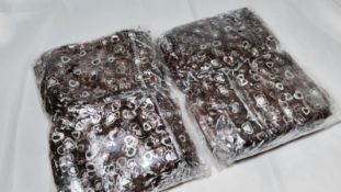 200x Large 10cm x 14cm Chocolate Brown Organza Gift Favour Bags with Heart Pattern. RRP ££19.99