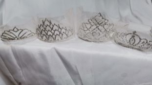 4 Various Designs of Silver Diamante Tiaras. RRP £120