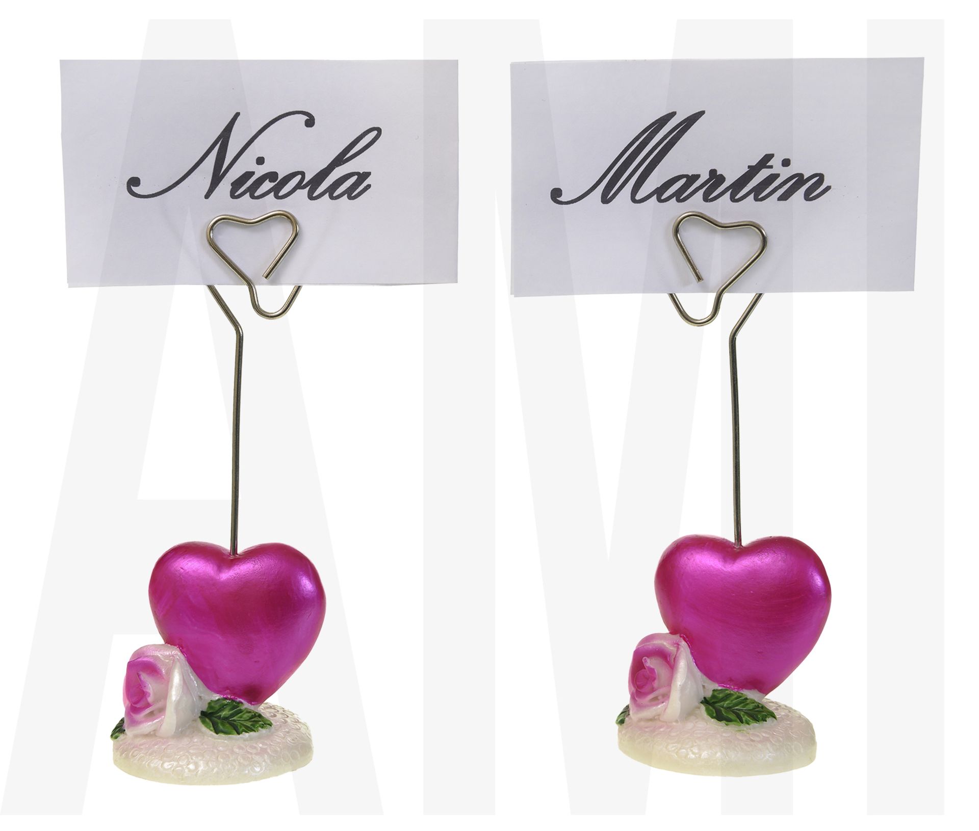 10x Pairs of Love Heart Wedding Place Card Holders. RRP £50 - Image 2 of 3