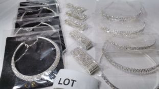 Silver Coloured Diamante Crystal Jewellery/ Wedding Jewellery. RRP £100