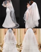 4x Gorgeous Designs of New White Wedding Bridal Veils. RRP £160