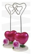 10x Pairs of Love Heart Wedding Place Card Holders. RRP £50