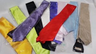 10x Various Colours of Silky Satin Ties. RRP £50