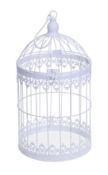 Large White Metal Wedding Birdcage Decoration. RRP £29.99