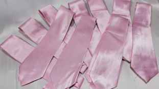 10x Light Pink Silky Satin Ties. RRP £50