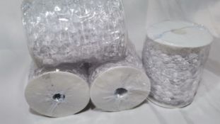 68 Metres of 14mm Clear Acrylic Beads on Rolls. RRP £180