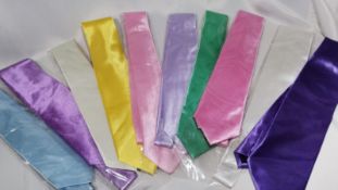 10x Various Colours of Silky Satin Ties. RRP £50