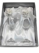 Brand New Champagne Wedding Glasses Gift Set. RRP £19.99