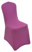 Pack of 50 New Fuchsia Professional Spandex Universal Chair Covers. RRP £124.99