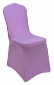 Pack of 50 New Lavender Professional Spandex Universal Chair Covers. RRP £124.99