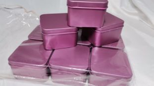 Pack of 12 Pink Metal Gift Tins. RRP £29.99