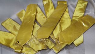 10x Golden Yellow Silky Satin Ties. RRP £50