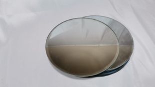 10x 25cm Circle Mirror Plates. RRP