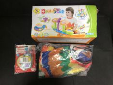 3x Children's Toys To Include Drum Set, Unicorn Phone, Kite