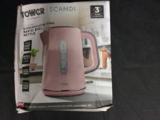 Tower Scandi 1.7L Marshmallow Pink Rapid Boil Kettle