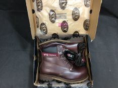 V12 Footwear Powerwear Men's Derby Boot Steel Toe Cap Size UK 8