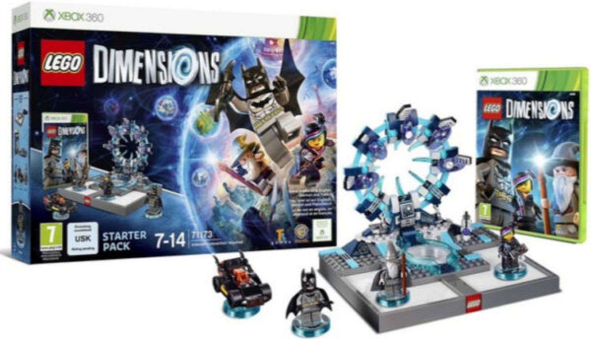 (R14B) 1x Xbox 360 Lego Dimensions Starter Pack 71173. Box Open On One Side – Contents Removed For - Image 2 of 4