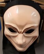 (R15G) Halloween Lot. 6x Hooded Grim Mask (RRP £5 Each). 12x Blood Bride Veil (RRP £1 Each). 24x
