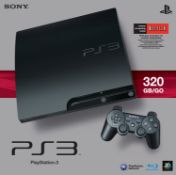 (R14A) 1x Sony PlayStation 3, 320GB. Unit Has Security Tag On – Assume As New. Lot To Include 1x P