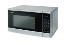(R14H) 1x Sharp 20L 800W Silver Microwave Oven R270S (RRP £75).