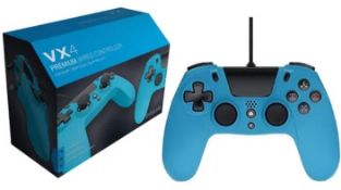 (R14D) 6x Gioteck VX4 Premium Wired Controller For PS4 & PC RRP £20 each. (6x Teal)