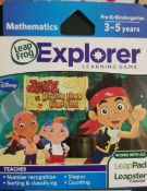 (R14E) 8x Leap Frog Explorer Learning Games. 3x Mathematics Jake And The Never Land Pirates. 3x Ma