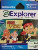 (R14E) 8x Leap Frog Explorer Learning Game Mathematics – Jake And The Never Land Pirates. (All Unit