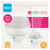 (R15) 2x MAM Electric Steriliser & Express Bottle Warmer RRP £70 Each.