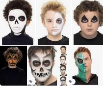 (R15F) Halloween Lot. 12x Smiffy’s Make Up Pot Aqua RRP £1.99 each. 12x Smiffy’s Glow In The Dar