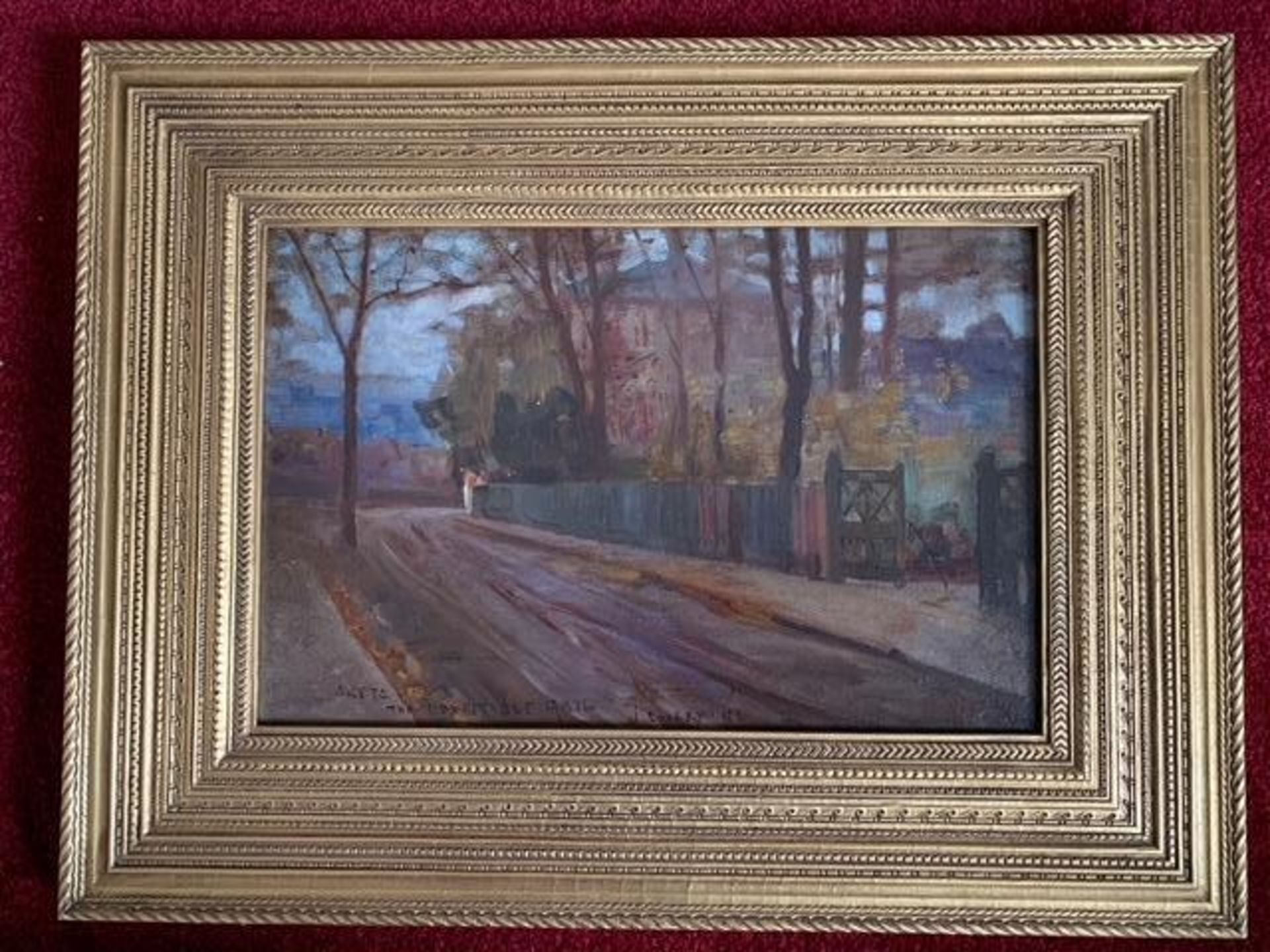 Signed oil painting by Sir John Lavery R.A., R.S.A., R.H.A. Sketch of the Hospitable Gate