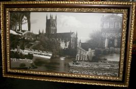 City of Worcester Montage Set in Gilt Frame