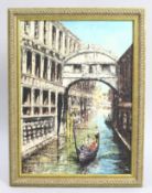 Bridge of Sighs Venice by Alan King Oil on Board