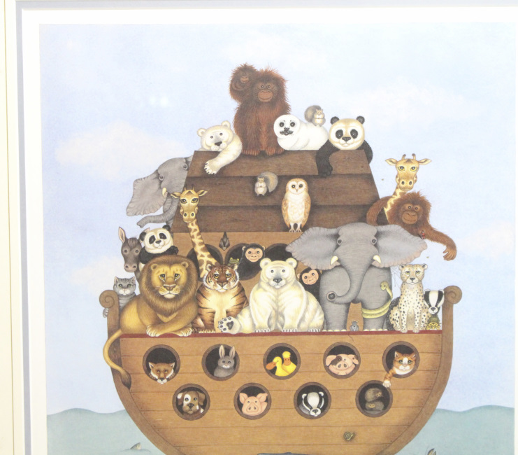 Limited Edition Signed Linda Jane Smith Print ""Noahs Ark"" - Image 2 of 4