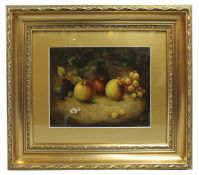 Fruit Still Life by M.E.Morris Oil on Board