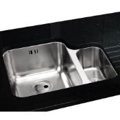 New (D100) Abode Matrix R50 1.5 Bowl Brushed Stainless Steel Undermount Kitchen Sink Aw5017. RR...