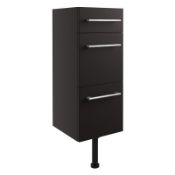 New (E29) Alba 300mm 3 Drawer Unit Graphite. RRP £293.99. Alba 300mm 3 Drawer Unit, Matt Graph...