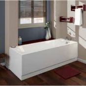 New (E7) 1700x700mm Cascade Round Single Ended Bath. RRP £395.99. Panel Included.