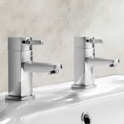 New (G47) Hampton Basin Pillar Taps - Pair. Hampton Basin Pillar Taps - Simplistic and beautifu...