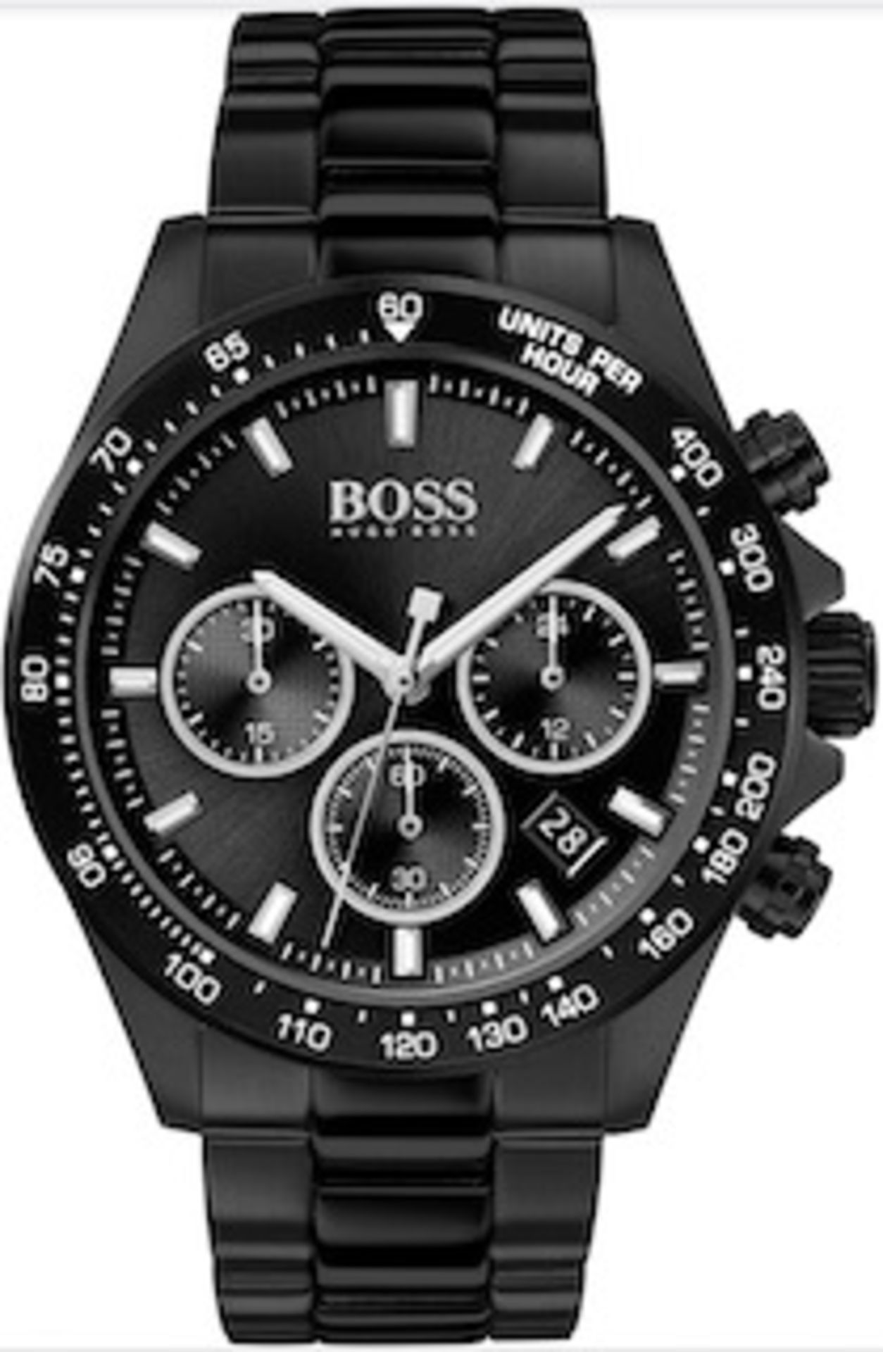 Hugo Boss 1513754 Men's Hero Lux Sport Black Bracelet Chronograph Watch