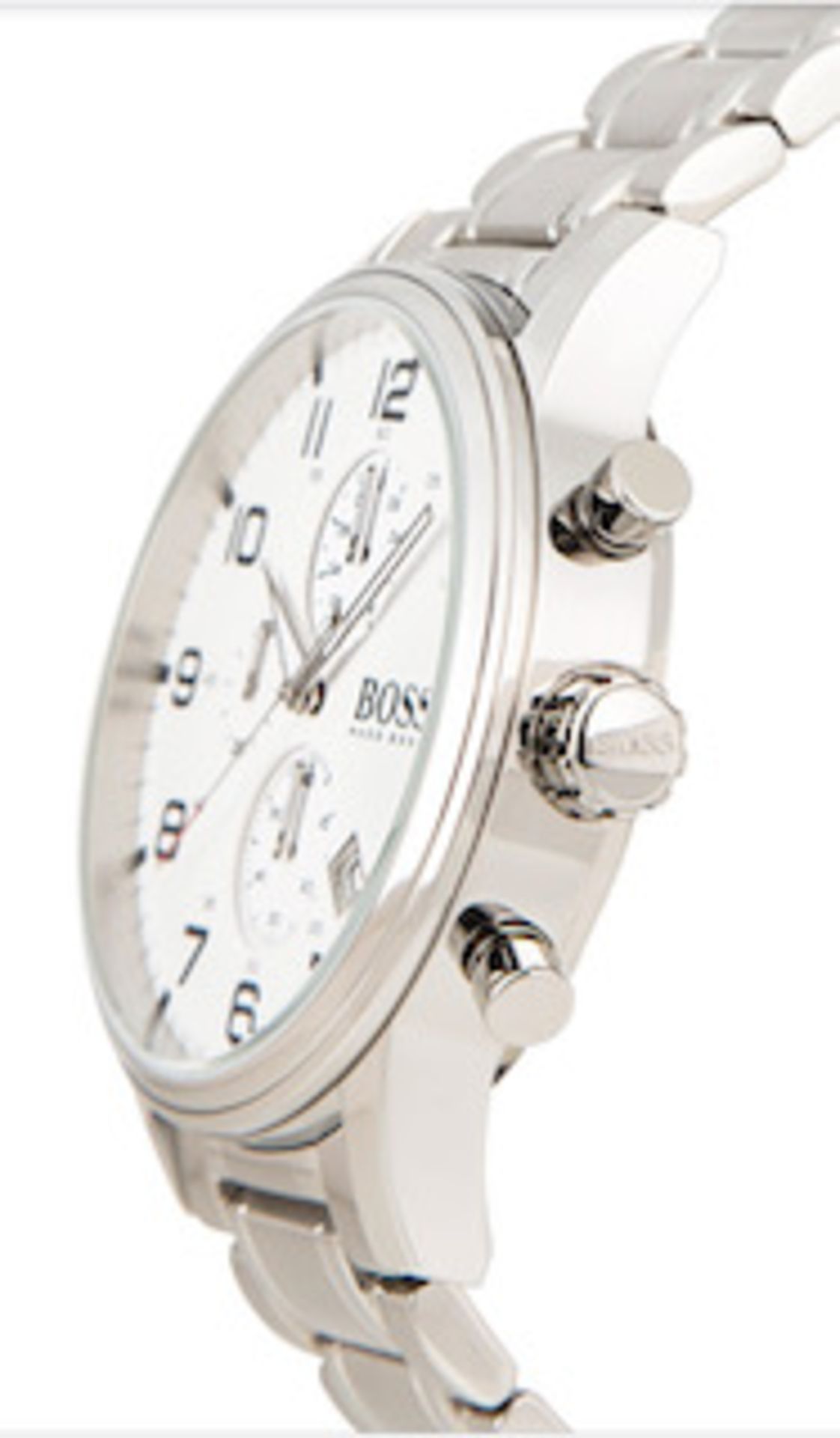HUGO BOSS Men's Aeroliner Silver Bracelet Chronograph Watch 1513182 - Image 6 of 7