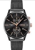 Hugo Boss 1513811 Men's Associate Stainless Steel Mesh Band Chronograph Watch