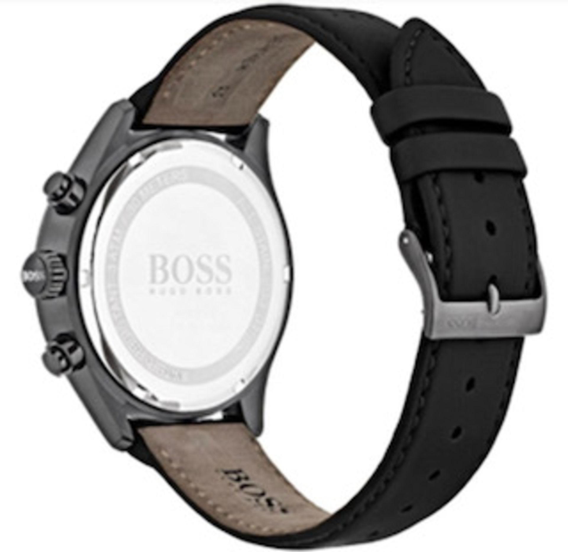 Hugo Boss 1513474 Men's Grand Prix Black Dial Black Leather Strap Chronograph Watch - Image 5 of 5